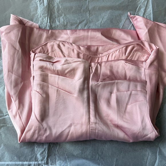 HOUSE OF CB 'Jasmine' Rose Pink Draped Strapless Corset Dress - Picture 9 of 13